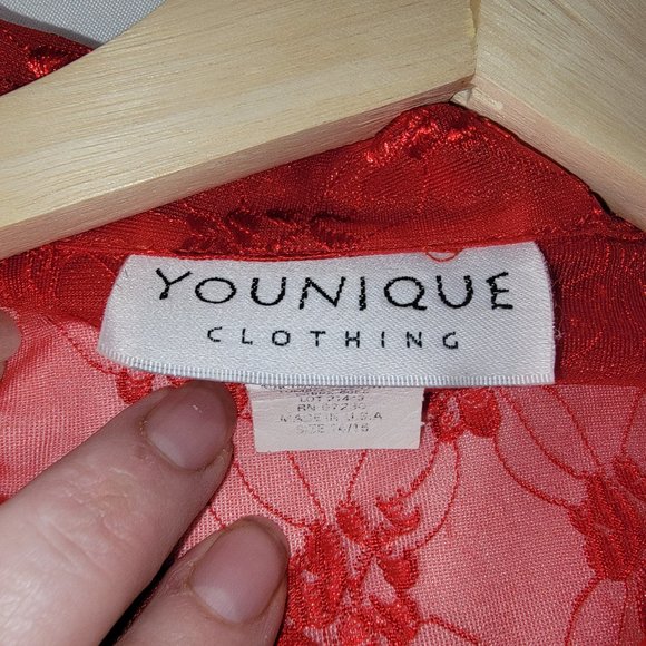 Younique Clothing - sheer red blouse - Women's size Large - gently worn - Picture 4 of 4